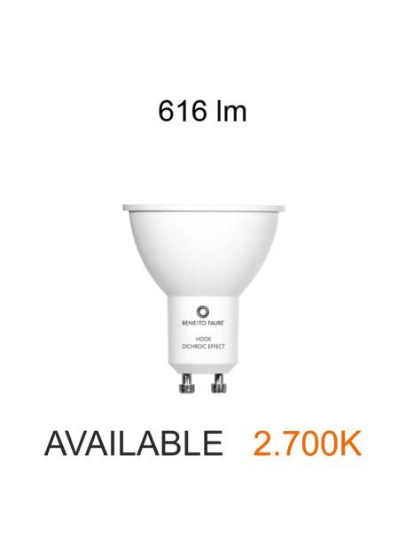 BOMBILLA LED HOOK GU10 DICROICA 6W DE BENEITO FAURE