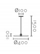 LAMPARA COLGANTE MD2663 DE INESLAM