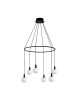 LAMPARA COLGANTE MD1918-6BK DE INESLAM