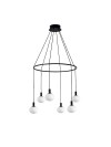 LAMPARA COLGANTE MD1918-6BK DE INESLAM